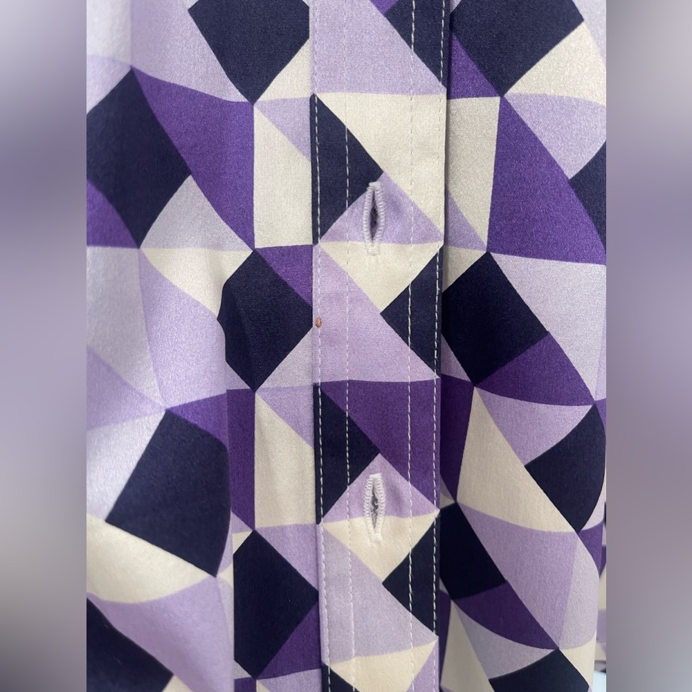 Tracy M Silk long Sleeve Button Down- petite - Picture 9 of 10